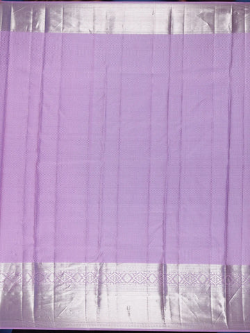 Lavender Floral Woven Pure Kanchipuram Silk Saree - Diadem