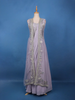 Lavender Grey Floral Embroidered Jacket Style Georgette Lehenga - Diadem