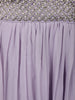 Lavender Grey Floral Embroidered Jacket Style Georgette Lehenga - Diadem
