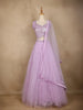 Lavender Sequin Embroidered Net Lehenga for Bridesmaids - Diadem
