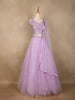 Lavender Sequin Embroidered Net Lehenga for Bridesmaids - Diadem