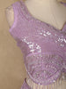 Lavender Sequin Embroidered Net Lehenga for Bridesmaids - Diadem