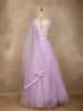 Lavender Sequin Embroidered Net Lehenga for Bridesmaids - Diadem
