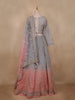 Lavender and Pink Ombre Sequins Embroidered Net Lehenga with Dupatta