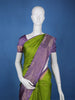 Leaf Green Floral Design Zari Woven Soft Silk Saree - Diadem