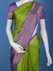 Leaf Green Floral Design Zari Woven Soft Silk Saree - Diadem