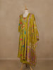 Lemon Green Floral Printed Cotton Salwar Suit With Dupatta - Diadem