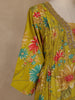 Lemon Green Floral Printed Cotton Salwar Suit With Dupatta - Diadem