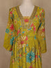 Lemon Green Floral Printed Cotton Salwar Suit With Dupatta - Diadem