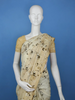 Light Beige Floral Print Sequin Design Chiffon Saree - Diadem
