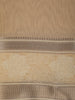 Light Beige Solid Design Fancy Cotton Saree