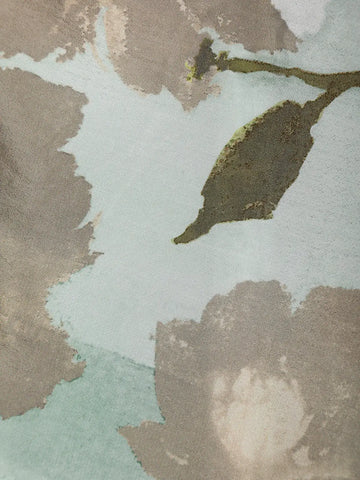 Light Blue Floral Design Synthetic Palazzo Suit - Diadem