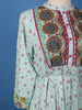 Light Blue Floral Designed Cotton Kurti - Diadem