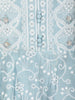 Light Blue Floral Designed Cotton Salwar - Diadem