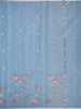 Light Blue Floral Embroidered Kota Cotton Saree - Diadem