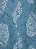 Light Blue Floral Printed Cotton Salwar Suit With Dupatta - Diadem