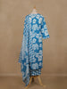 Light Blue Floral Printed Cotton Salwar Suit With Dupatta - Diadem