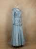 Light Blue Sequins Embroidered Satin And Net Lehenga