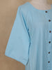 Light Blue Solid Design Cotton Kurti Top - Diadem