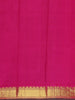 Light Brown Checked Woven Pure kanchipuram Silk Saree With Contrast Pink Blouse - Diadem