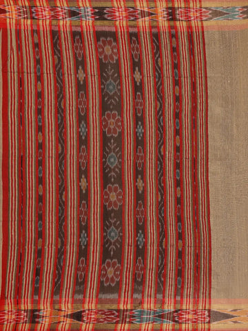 Light Brown Solid Design Tussar Silk Saree With Red Contrast Border - Diadem