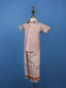 Light Copper Silk Dhoti With Matching Half Sleeve Shirt - Diadem