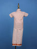 Light Copper Silk Dhoti With Matching Half Sleeve Shirt - Diadem