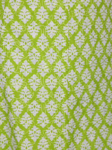 Light Green Floral Design Cotton Salwar Suit With Dupatta - Diadem