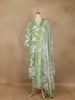 Light Green Floral Printed Cotton Salwar - Diadem