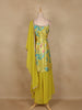 Light Green Floral Printed Design Crepe Palazzo Suit