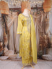 Light Green Mirror and Thread Embroidered Design Tissue Silk Palazzo Suit with Dupatta