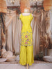 Light Green Floral Embroidered Design Tissue Silk Palazzo Suit with Dupatta