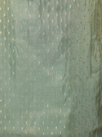 Light Green Silk Salwar Suit With Floral Embroidery - Diadem