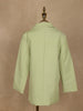 Light Green Solid Single-Breasted Blazer With Flap Pockets - Diadem
