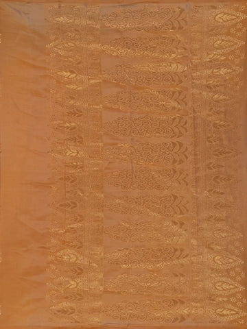 Light Orange Geometric Design Zari Woven Soft Silk Saree - Diadem