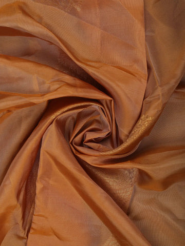 Light Orange Geometric Design Zari Woven Soft Silk Saree - Diadem