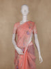 Light Peach Floral Embroidered Kota Cotton Saree