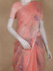 Light Peach Floral Embroidered Kota Cotton Saree