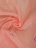 Light Peach Floral Embroidered Kota Cotton Saree