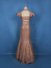 Light Peach Floral Sequins Embroidered Party Wear Mermaid Net Lehenga