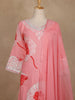 Light Pink Floral Design Cotton Salwar Suit With Dupatta - Diadem