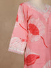 Light Pink Floral Design Cotton Salwar Suit With Dupatta - Diadem