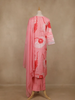 Light Pink Floral Design Cotton Salwar Suit With Dupatta - Diadem