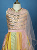 Light Pink Floral Design Silk Kids Lehenga With Dupatta - Diadem