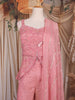 Light Pink Sequin and Bead Embroidered Organza Peplum Palazzo Suit with Dupatta