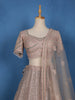 Light Pink Sequins Embroidery Net Lehenga