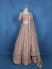 Light Pink Sequins Embroidery Net Lehenga