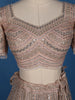 Light Pink Sequins Embroidery Net Lehenga