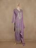 Light Purple Floral Design Silk Salwar Suit