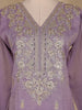 Light Purple Floral Design Silk Salwar Suit